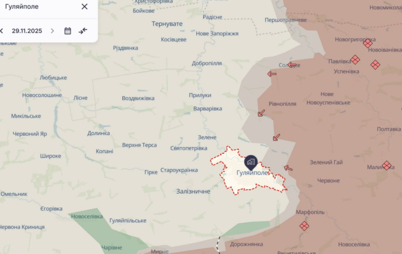 Українські військові зупинили росіян на підступах до одного з міст Запорізької області Українські військові зупинили росіян на підступах до одного з міст Запорізької області